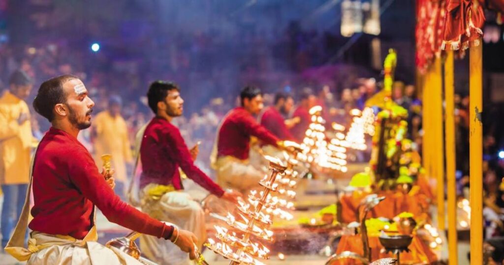 Ganga Aarti Varanasi From Boat