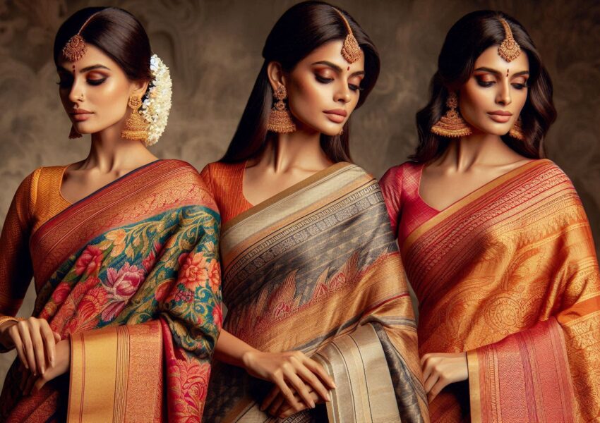 different types of banarasi silk sarees