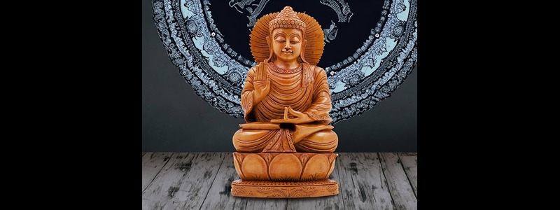 Buddha Statues Made of Wood and Stone - Best Things to Buy in Varanasi