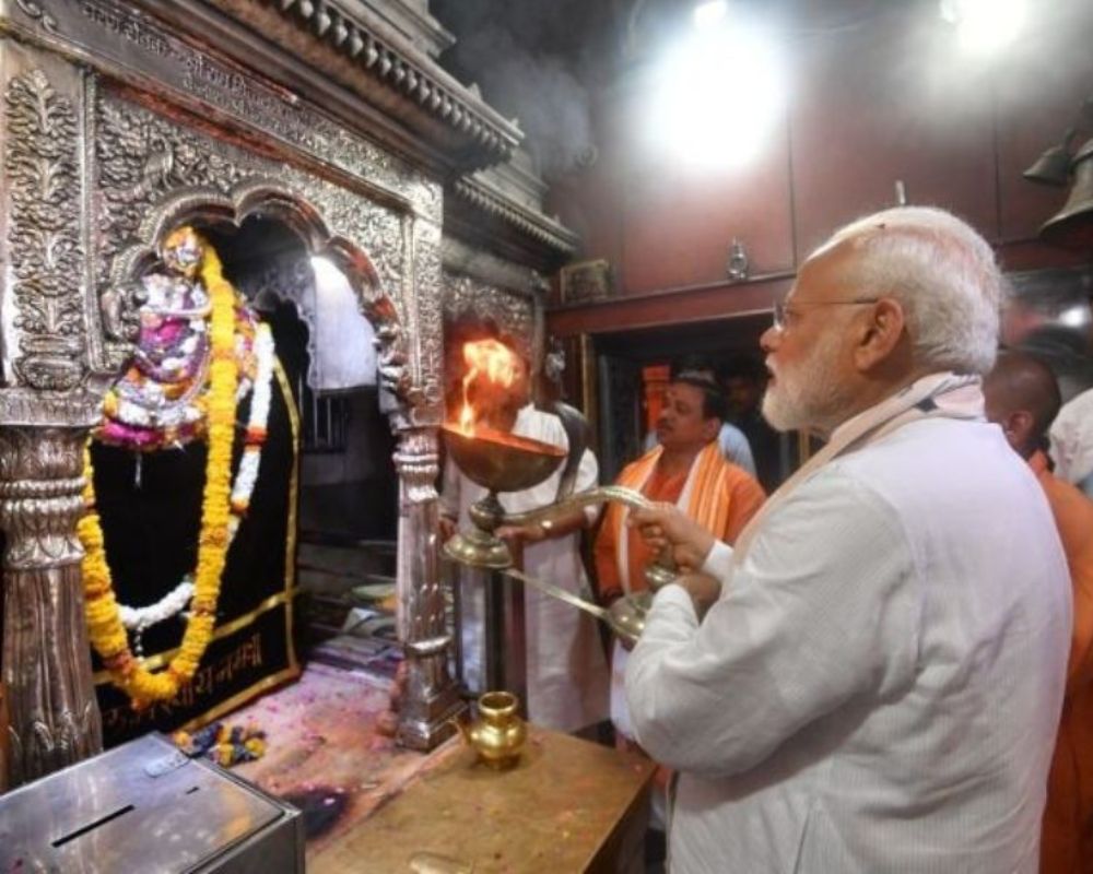 Modi ji in Kaal Bhairav Temple Varanasi