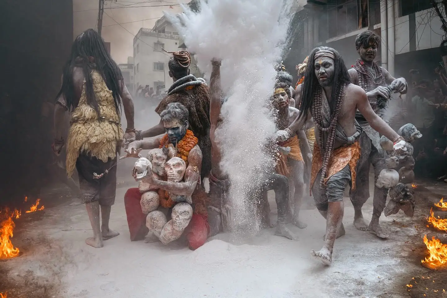 How is Masaan Holi celebrated in Varanasi