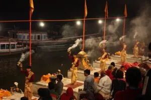 Aarti ceremony at Dashashwamedh Ghat - 2 day trip to varanasi